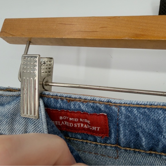 Lucky Brand Legend Mid Rise Boy Relaxed Straight Leg Patchwork Jeans 4/27 - Picture 5 of 8